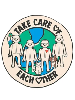 Spieldecke "Take Care" in Beige/ Blau/ Grün - Ø 120 cm