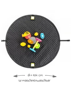 Spielplatzdecke 2in1 - Tasche und Unterlage in grau,weiss