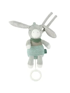 Spieluhr / Einschlafhilfe 22 cm - Esel in grau,gruen