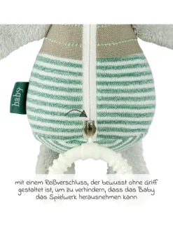 Spieluhr / Einschlafhilfe 22 cm - Esel in grau,gruen