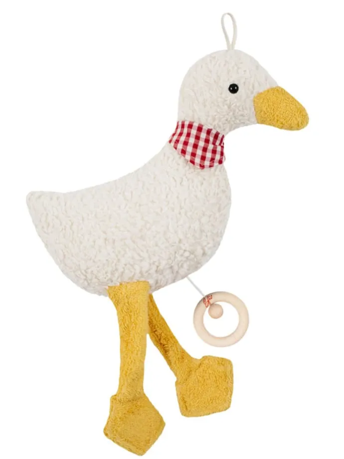 Spieluhr Gans gelb, Made in Germany, Größe ca. 38.cm, Melodie:Sandmann lieber...