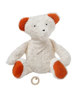 Spieluhr Teddy, GOTS, Made in Germany, Größe: ca. 34 cm, Melodie LaLeLu