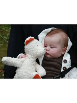 Spieluhr Teddy, GOTS, Made in Germany, Größe: ca. 34 cm, Melodie LaLeLu
