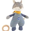 Spieluhr Waschbär Baby Geschenk in grau