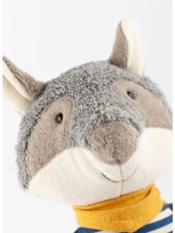 Spieluhr Waschbär Baby Geschenk in grau