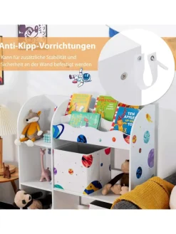 Spielzeug-Organizer 93x30x102cm in Weiß