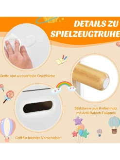 Spielzeugregal für Bücher Spielzeug in Weiß