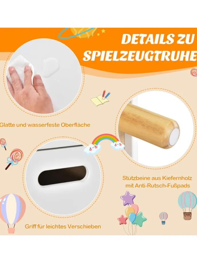 Spielzeugregal für Bücher Spielzeug in Weiß