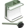 Spülbecken-Organizer in Weiß/ Grün - (B)13,5 x (H)15,5 x (T)10,5 cm