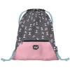 Sportbeutel "Panda" in Grau/ Rosa