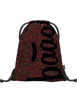 Sportbeutel "Red Polygon" in Schwarz