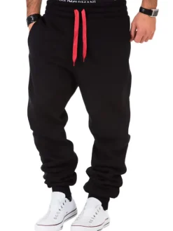Sporthose STUART in Schwarz/Rot