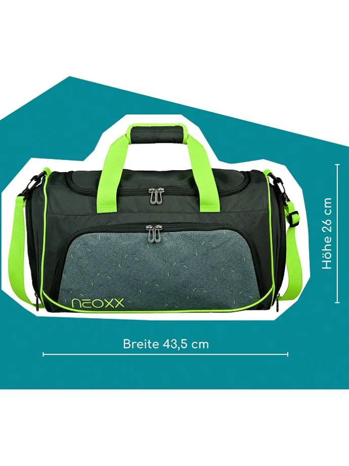 Sporttasche "BOOM!" in Anthrazit/ Schwarz - (L)43,5 x (H)26 x (T)24 cm