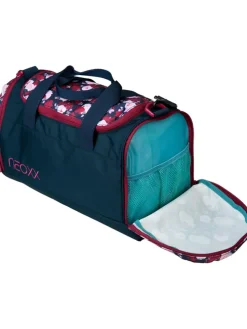 Sporttasche "Champ" in Dunkelblau/ Bordeaux - (L)41 x (B)22 x (H)20 cm