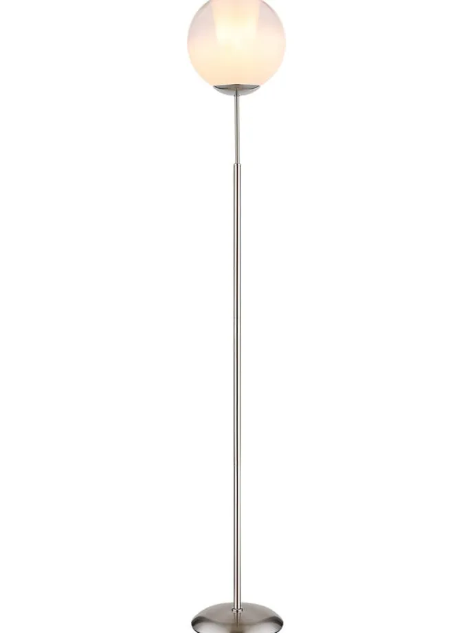 Standleuchte ''Barry'' in Silber - (H)154,5 x Ø 25 cm