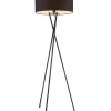 Standleuchte "Gustav" in Schwarz - (H)160 x Ø 62 cm