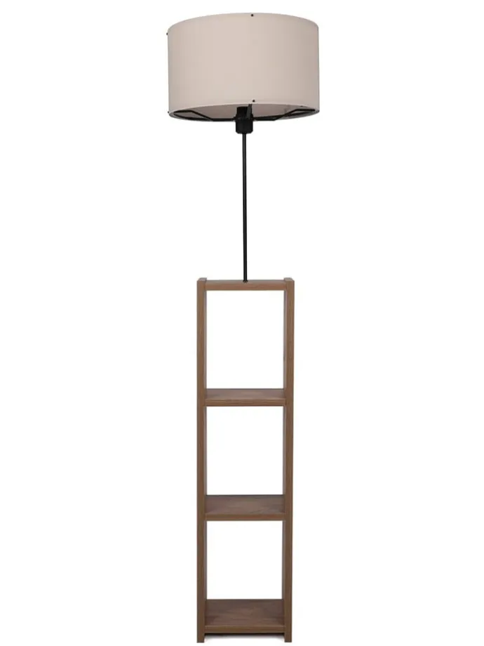 Standleuchte in Hellbraun/ Beige - (H)150 x Ø 38 cm