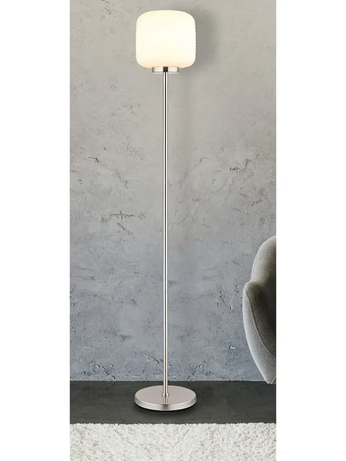 Standleuchte ''Kladora'' in Silber - (H)157 x Ø 24 cm