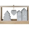 Standrelief "Casa" in Braun/ Grau   - (B)25,5 x (H)15 x (T)5 cm