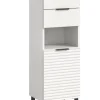 Standschrank in weiß/weiß - (B) 35 x (H) 110 x (T) 34