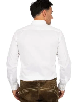 Stehkragenhemd LF181 in weiß
