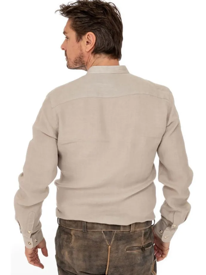 Stehkragenhemd 720LI-LA in beige
