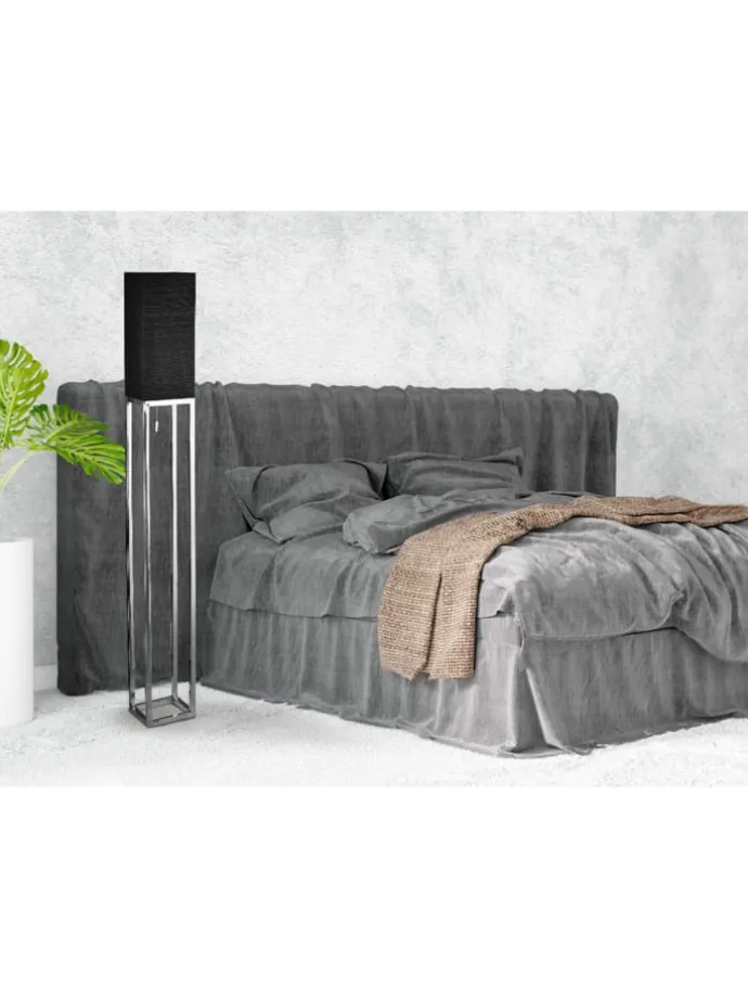 Stehleuchte "ALFA" in schwarz - (L)19 cm x (B)19 cm x (H)150.5 cm