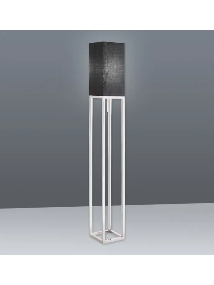 Stehleuchte "ALFA" in schwarz - (L)19 cm x (B)19 cm x (H)150.5 cm