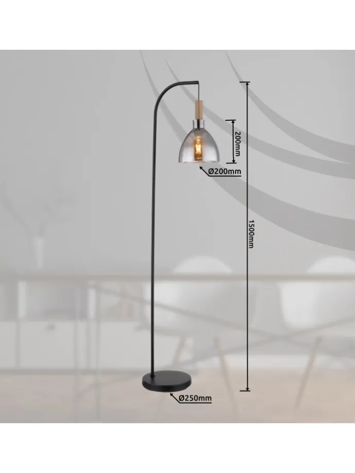 Stehleuchte "MATTEA" in black