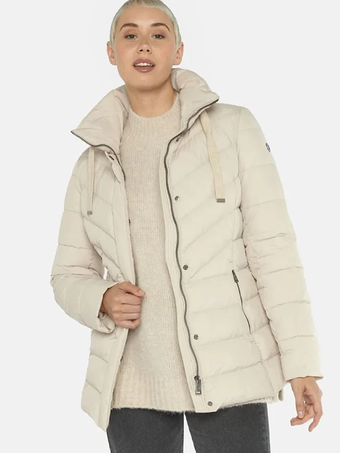 Steppjacke in Creme