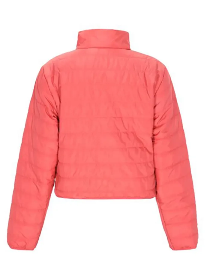 Steppjacke in Orange/ Weiß