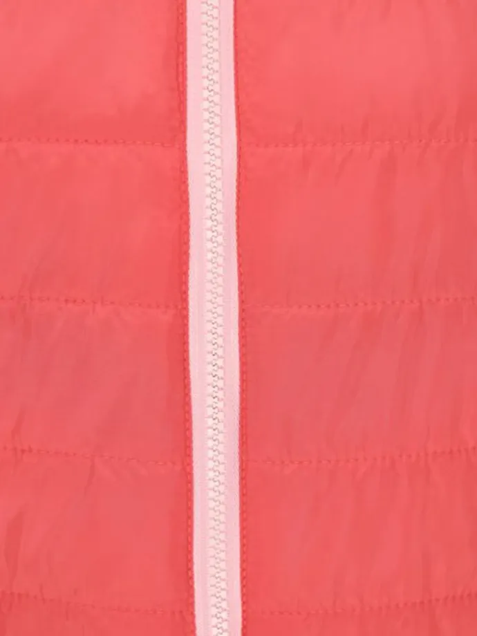 Steppjacke in Orange/ Weiß