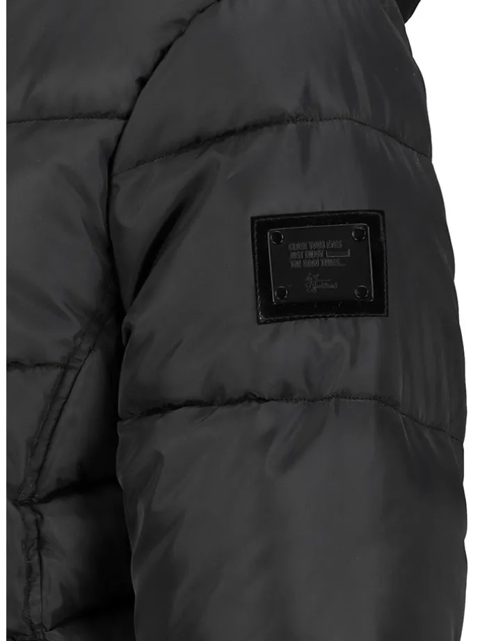Steppmantel in Schwarz