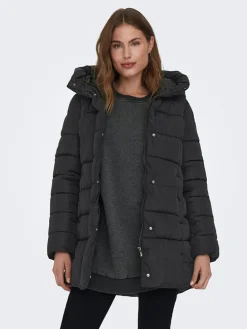 Steppmantel in Schwarz
