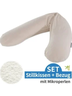 Stillkissen Das Original mit Mikroperlen-Füllung in grau,beige