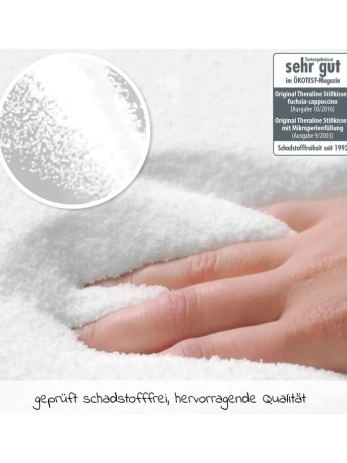 Stillkissen Das Original mit Mikroperlen-Füllung in grau,beige