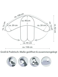 Stillkissen Das Original mit Mikroperlen-Füllung in grau