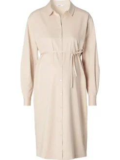 Still-Kleid Akaya in Light Sand