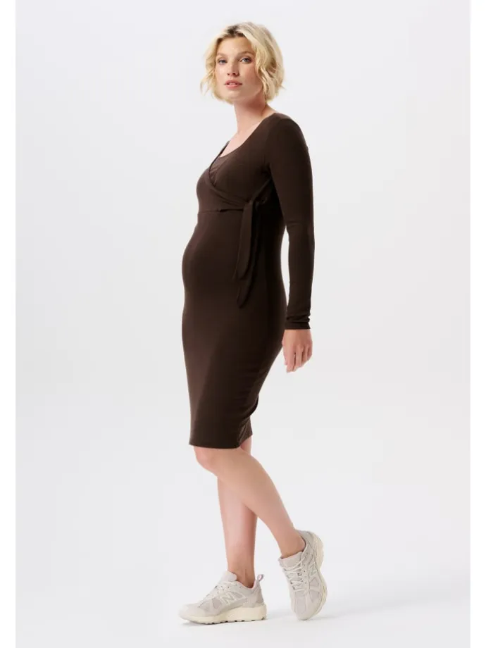 Still-Kleid Asa in Coffee Bean