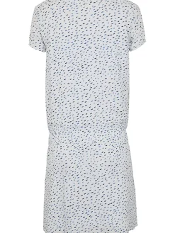 Stillkleid in Weiß/ Blau