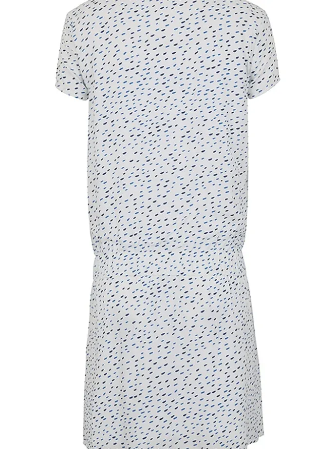 Stillkleid in Weiß/ Blau
