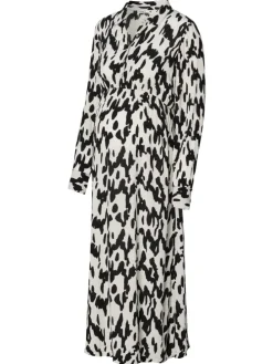 Still-Kleid Kiki in Wavy Black Print