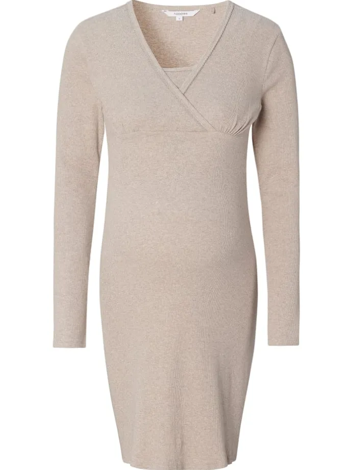 Still-Nachtkleid Alisa in Taupe Melange