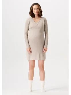 Still-Nachtkleid Alisa in Taupe Melange