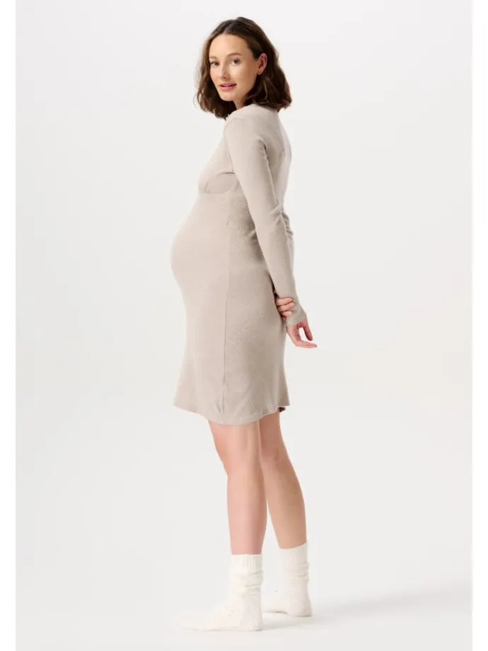Still-Nachtkleid Alisa in Taupe Melange