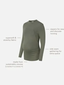 Still-Shirt Rosa in Olive