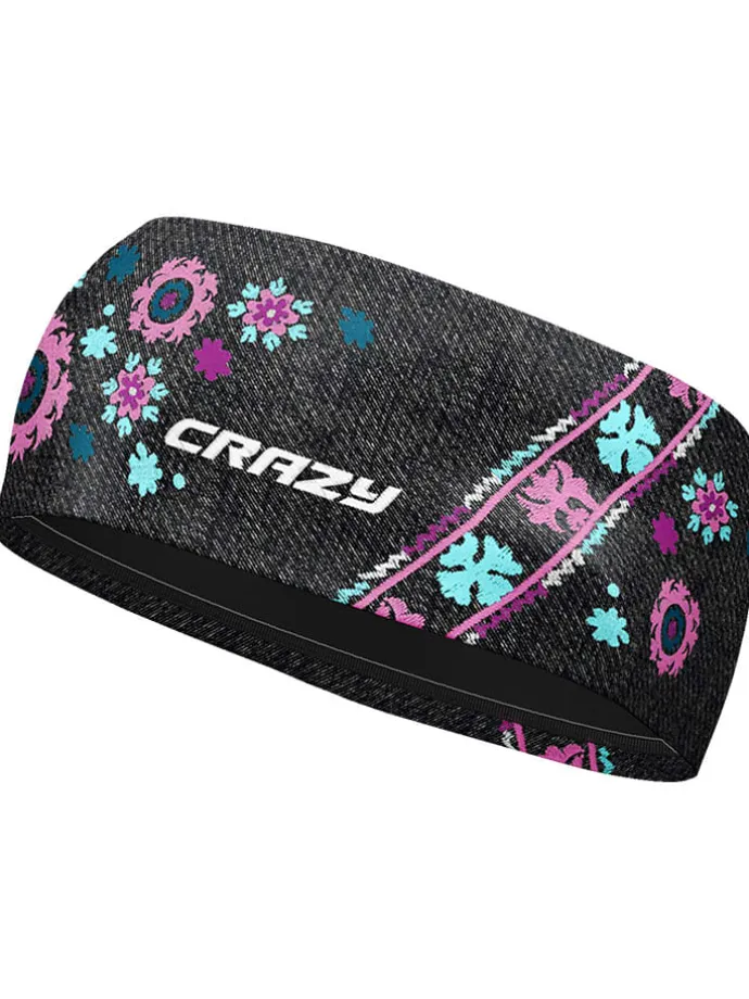 Stirnband "Mandala" in Anthrazit