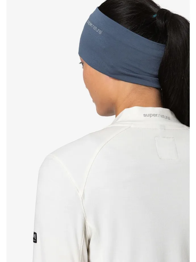 Stirnband "Wanderlust" in Blaugrau