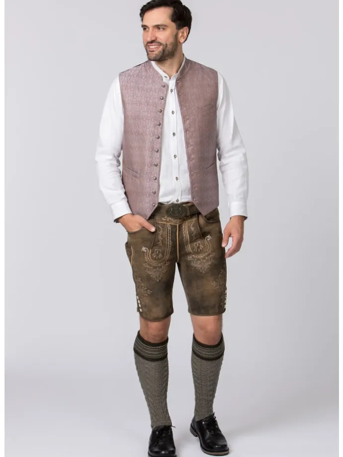 Stockerpoint Trachtenlederhose Logan in kiesel gespeckt
