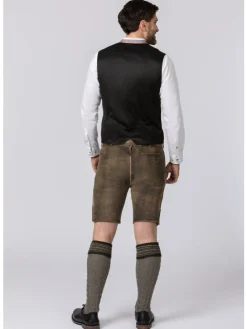 Stockerpoint Trachtenlederhose Logan in kiesel gespeckt
